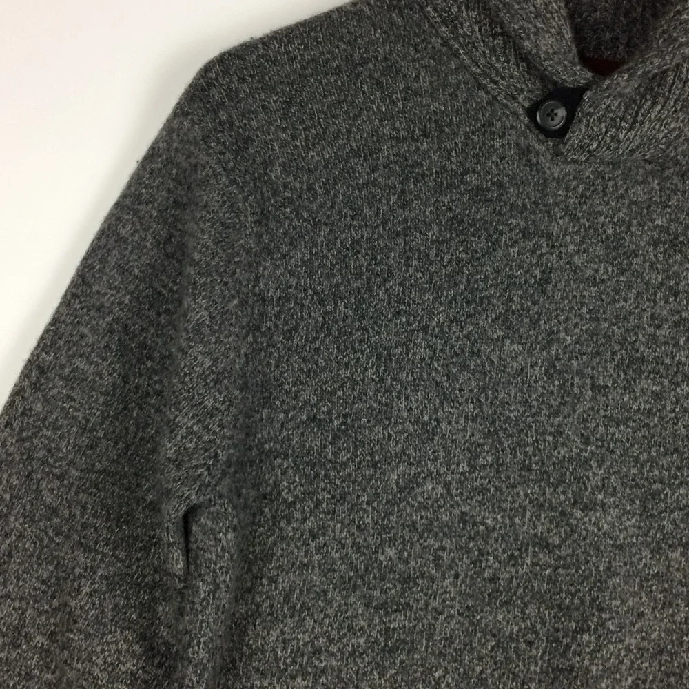 Hudson North Sweater Mens Small Wool Blend Shawl Collar Long Sleeve Grey Outdoor - Picture 8 of 16